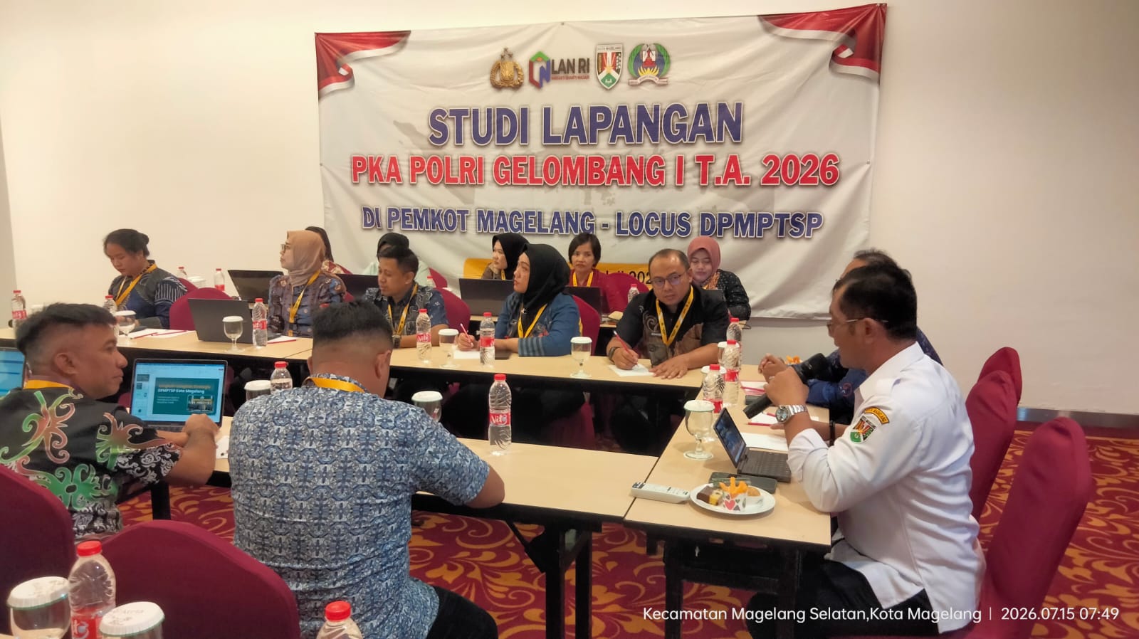 Kepala DPMPTSP Kota Magelang Hadiri Pemaparan Peserta dan Penyampaian Rekomendasi Studi Lapangan PKA POLRI Gelombang I Angkatan XVI & XVII